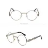 Lunettes de soleil Personnalité Cadre Round Fashion Metal Grasses Men's Literary Style Eyewear