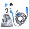 Doccia da campeggio Kit secchio pieghevole elettrico da esterno 12V per lavaggio auto da viaggio Escursionismo Piante da fiore Borse per irrigazione