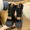 Korean Cotton Boots Women's Shoes 2021 Fashion Winter Snow Middle Tube Leisure Waterproof Antiskid Thickened Warm 379