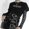 T-shirt noir Rien ne vous tue Lettre T-shirt imprimé Femmes Funny Hipster Grunge Graphic T-shirts Dark Femme Harajuku 210623