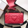 Designer handväska Hjärta Väskor äkta läder lady messenger mode väska våg axelkedja handväskor paket telefon handväska korthållare flik crossbody