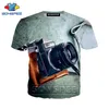 Engraçado 3D Imprimir Câmara Casual Punk Camisa Câmera de Filme Streetwear Homens Praia Mulheres Moda T-shirt Harajuku Camisas O Pescoço Pullover T-shirt 210324