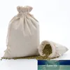 50 pcs 100% algodão cordão sacos rústicos algodão musselina sacos de natal favores favores saco bolsa de embalagem de jóias aceitar personalizar o preço de fábrica