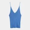 Femmes Mignon Fruit Décoration Tricoté Camis Spaghetti Strap Tanks Filles Summer Camisole Vest High Street pour les femmes 210521