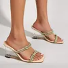 Damesschoenen met Hakken Slippers Zomer Transparant Design Clear Heeled Wiggen Sandalen Casual Outdoor Sandales Femmes