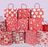 Grande regalo per la festa di Natale Sacchetti di carta Kraft Creativo rosso Simpatico cartone animato Confezione natalizia Tote Bag Regali per festival Confezione-borsa SN3043