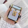 Luxury Classic Square Glitter Plating Keychain Bluetooth Headphone Case For Iphone Airpods Pro 123 Headset Protective Cover9135776