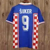 2002 Soldo Suker Mens Retro Soccer Jerseys National Team Statac Tudor Mato Bajic Boban Home Away Football Shirt Kort ärmuniformer