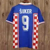 2002 SOLDO SUKER Mens Retro Futebol Jerseys National Team STIMAC TUDOR MATO BAJIC BOBAN Home Away Camisa de Futebol Uniformes de Manga Curta