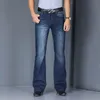 Jeans da uomo Pantaloni svasati da uomo con taglio a stivaletto Pantaloni in denim a vita alta Comodi designer Pantaloni blu casual larghi classici Taglia 28 - 40 da uomo