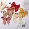 Grands nœuds en coton solide de 6 pouces, bandeau en Nylon, pinces à cheveux, épingles à cheveux pour bébé, dentelle brodée, Barrette pour filles et enfants