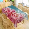 1pcs Wedding Tablecloth Bouquet Cloth Rose Red Flowers Birthday Party Dinner for Home Decortion 211103