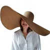 fällbara kvinnor överdimensionerad hatt 70 cm diameter stor grim sommarsol strandhattar hela9411620