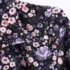 BLSQR Vintage Bloemenprint Mini Jurk Vrouwen Revers Lange mouw Retro es Riem Geplooide Chic Shirt Vestido 210430