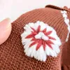 生まれた男の子の女の子刺繍ジャンプスーツ服秋冬の赤ちゃんのロンパースニット長袖の子供210429