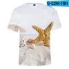 T-shirt da uomo T-shirt da spiaggia con albero di cocco T-shirt da donna per uomo T-shirt Oceano Cielo Bella vista sul mare Magliette dolci Top traspiranti 3D