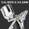 Air Spray Brush Gun 0 3mm 9cc HF130 Pneumatico Mini Paint Tool Ugello AirBrush Pen Per Auto Commerciale Pittura Pistole Professionali271D