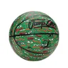 Spalding JRS x sad frog Pepe palla da basket con marchio co. Confezione regalo n. 7 per il fidanzato Camouflage 24K Green Mamba Edizione commemorativa Gioco in PU Indoor outdoor