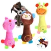 Lindo juguete de peluche para mascotas masticar cerdo sonriente mono ciervo molares limpieza de dientes animal de dibujos animados suministros para gatos juguete suministros para mascotas