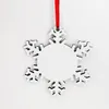 Pendentifs de sublimation Transfert thermique Benelux Ornements Décorations MDF Blanc Rond Carré Forme de Neige Impression Chaleur Arbre Pendentif CCA12151