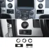 Garniture de couvercle de bouton de commutation de Console centrale en Fiber de carbone pour Ford F150 Raptor 13-14356k