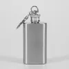 1oz 2oz Mini Stainless Steel Hip Flask with Keychain Portable Outdoor Flagon Whisky Stoup Wine Pot Small Alcohol Bottles