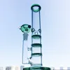 Bang en verre capiteux 14mm femelle joint narguilé triple nid d'abeille perc conduite d'eau huile colorée Dab plates-formes percolateurs multi couleurs bongs plate-forme avec bol quartz banger