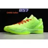 Grade school 2021 Black Mamba 6 Grinch Casual shoes sneakers store men women good Basketball shoe outlet size 36-46 CW2190-300