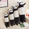 Oreiller Panda Long en peluche doux et mignon, 70cm, 90cm, 110cm, poupée en coton, jouet, oreillers de couchage pour déjeuner, cadeaux de noël et d'anniversaire EE