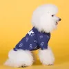 أزياء إلكتروني تصميم الحيوانات الأليفة تي شيرت الربيع والصيف القطن تمتد الكلب الملابس فاضو تيدي جرو الملابس الحيوانات الأليفة الأزرق / الأصفر CX220226