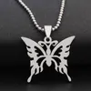 5 Insieme di acciaio inox Hollow Animal Insect Bee Butterfly Effect Pendant Charm Collana gioielli