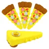 Pizza shapes silicone smoking pipe Yellow tabacco pipes cartoon silcone pipe water bong