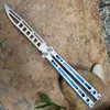 TheOne Balisong Hom Chimera Butterfly Trainer Training Kniv Inte Sharp D2 Blad Aviation Aluminiumhandtag Basilisk Hav Monster Bläckfisk Nautilus Bushing UT85 3400