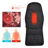 Cadeira de massagem de carro de vibração elétrica Cadeira portátil massageador de massager home Aquecimento infravermelho Back Vibrator Massage Almofadas