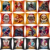 Funny Santa Christmas Throw Pillow Covers 18x18 pulgadas Santa Claus Pets Home Funda de almohada decorativa para sofá GGE2157