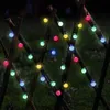 30 LED Güneş Enerjili Dize Işık Renkli Kristal Top Peri Işıkları Açık Bahçe Peyzaj Lamba Dekorasyon Noel Işıkları 211018