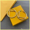 Mode Or Hoop Boucles D'oreilles Pour Les Femmes Designer Boucle D'oreille Lettres F Boucles D'oreilles Fête De Mariage Amoureux Cadeau De Fiançailles Bijoux Pour La Mariée 211101402R