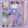 Koreańskie koszule Kawaii Autumn Fashion JK mundure bluzki Kobiety długie rękaw słodkie luźne guziki na guziki ponadwymiarowe topy 210326