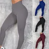 Pantaloni da corsa Donne Colore solido a vita alta Hip Lift Skinny Yoga Gym Gym Leggings Pantaloni Pantaloni