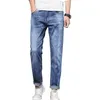 Мужские джинсы мужские Летние тонкие повседневные промытые расслабленные динамики джинсовые штаны 5-карманные брюки