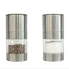 ステンレス鋼の手動塩ペッパーミルグラインダーポータブルキッチンミルムラースパイスソースツールRH3662