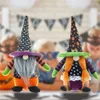 Party Supplies Halloween Gnomes Decorations Handmade Plush Witch and Wizard Doll Table Ornament Kids Gift XBJK2108