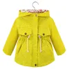 Frühling Herbst Mädchen Casual Jacken Mit Kapuze Oberbekleidung Mode Druck Blume Windjacke Kinder Kleidung 2 4 6 Jahre Mantel 211204