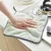 Dishcloth Scouring Pad Wielokrotnego użytku Cleaning Cloth Coral Fleece Zagęścić Ręczniki Super Chłonny Nieszczęściowy Olej Naczynie Ręcznik Domowy Pył Czyste Wipe Rag Kitchen Materiały