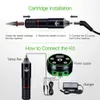 Professional Tattoo Machine Kit LCD Power Supply Rotary Pen With Cartridges Needles Permanent Makeup for Artist 210622