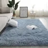 Tapis moelleux de couleur blanche assortie pour chambre/salon tapis de sol doux anti-dérapant en peluche de grande taille 220301