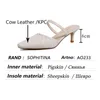 SOPHITINA Elegant Stiletto Sandals Women Square Toe Pleated Design Shoes Leather Office Lady Simple Slip-On Female Shoes AO233 210513