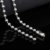 3mm 4mm 5mm 6mm Stainless Steel Necklace Ball Chain Link for Men Women 45cm-70cm Length with Velvet Bag273r