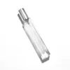 オイルボトルの上の10mlの高級厚い透明なガラスの香水びんの銀の黒丸の詰め替えローラー