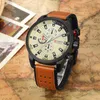 Armbanduhren Curren Brand Top Fashion Casual Quartz Armband Watch Männer Leder Relojes Riemen rund wasserfest 8250